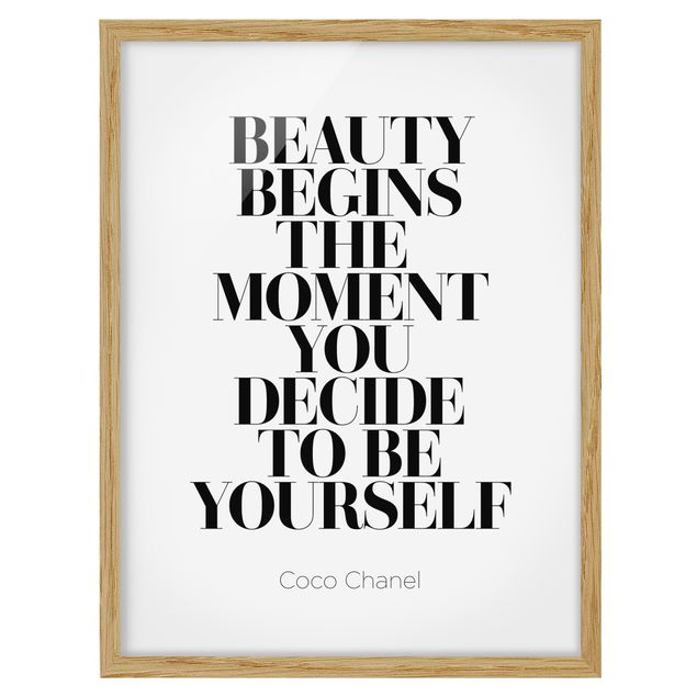 Cuadros frases Be Yourself Coco Chanel