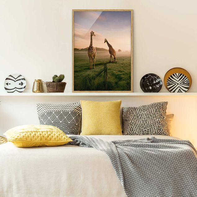 Cuadros paisajes Surreal Giraffes
