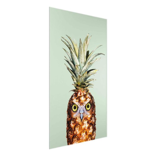 Cuadros de cristal animales Pineapple With Owl
