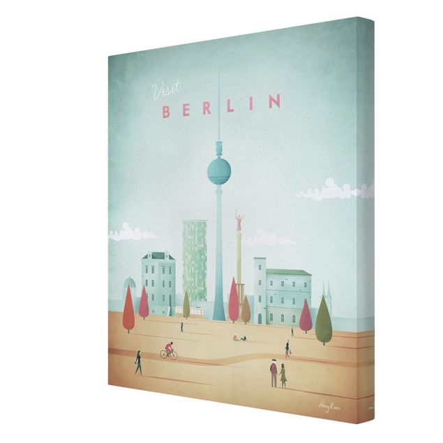 Lienzos de cuadros famosos Travel Poster - Berlin