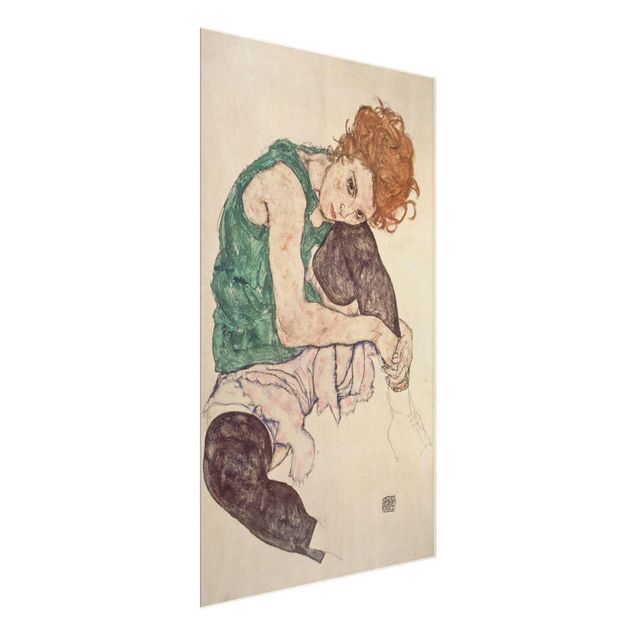 Reproducciones de cuadros Egon Schiele - Sitting Woman With A Knee Up