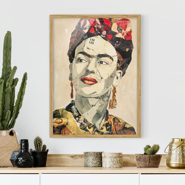 Pósters enmarcados de cuadros famosos Frida Kahlo - Collage No.2