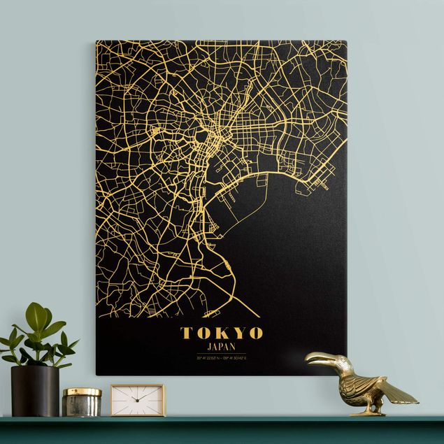 Cuadros Tokio Tokyo City Map - Classic Black