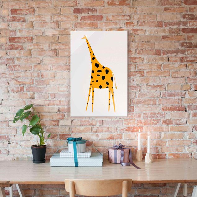 Cuadros jirafas Yellow Giraffe
