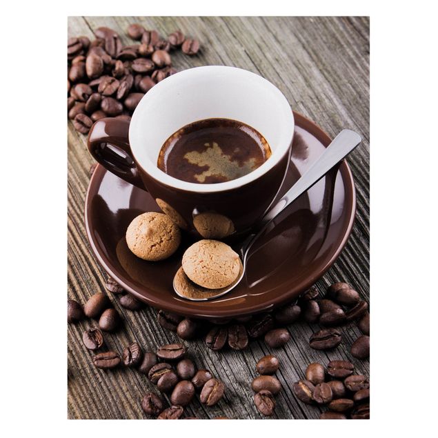 Láminas de cuadros famosos Coffee Mugs With Coffee Beans