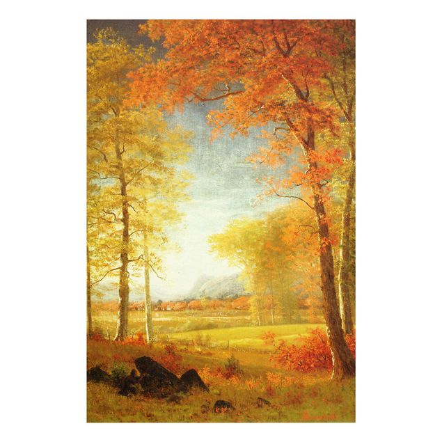 Estilo artístico Romanticismo Albert Bierstadt - Autumn In Oneida County, New York