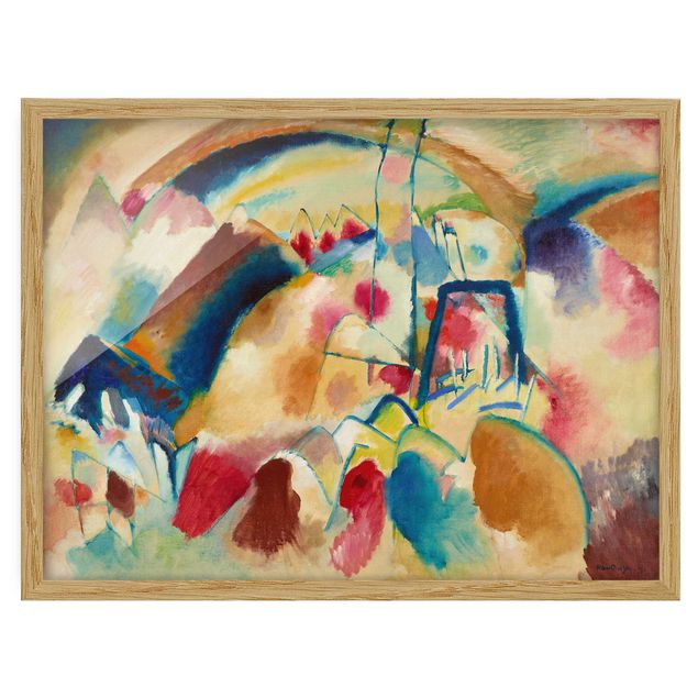 Reproducciones de cuadros Wassily Kandinsky - Landscape With Church (Landscape With Red Spotsi)