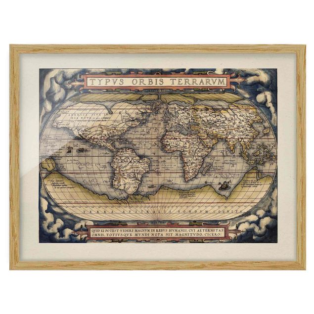 Cuadros mapamundi Historic World Map Typus Orbis Terrarum