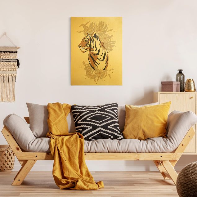 Cuadros decorativos modernos Safari Animals - Portrait Tiger