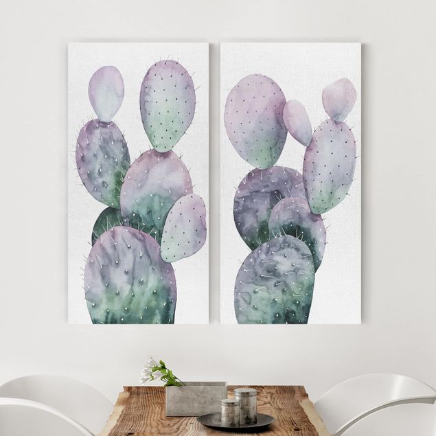 Decoración de cocinas Cactus In Purple Set I