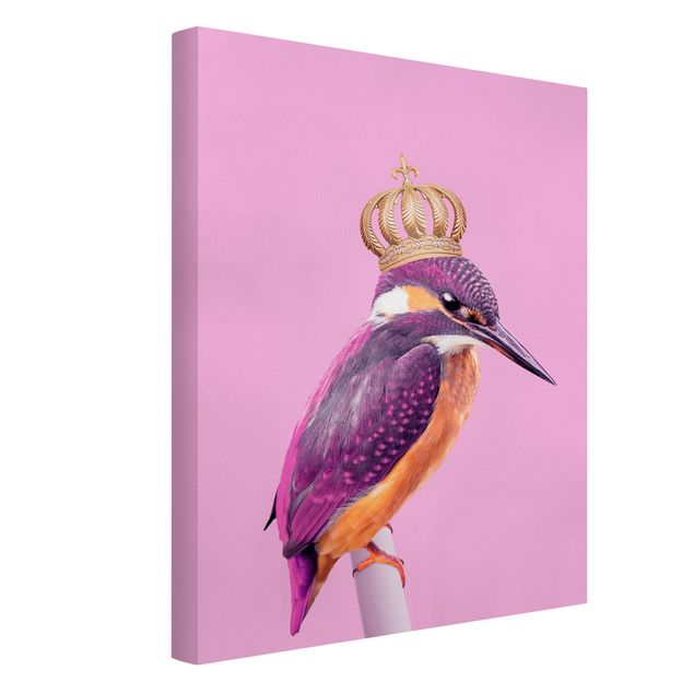 Cuadros famosos Pink Kingfisher With Crown