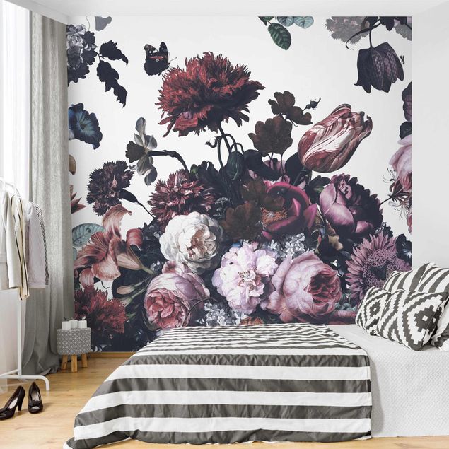 Papel pintado de mariposas Old Masters Flower Rush With Roses Bouquet
