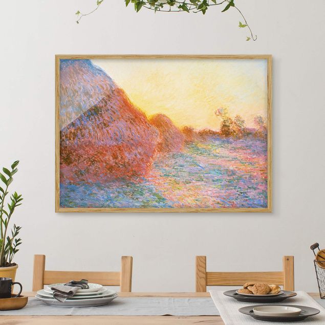 Decoración en la cocina Claude Monet - Haystack In Sunlight