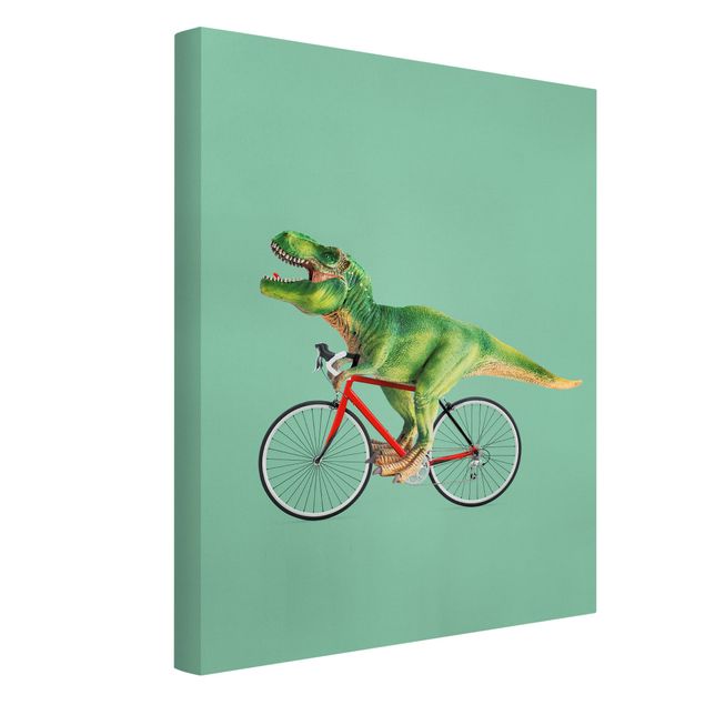 Reproducciónes de cuadros Dinosaur With Bicycle
