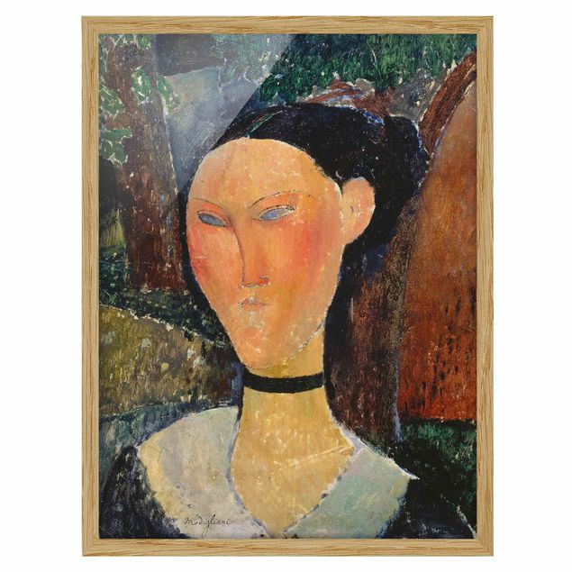 Estilos artísticos Amedeo Modigliani - Woman with a velvet Neckband