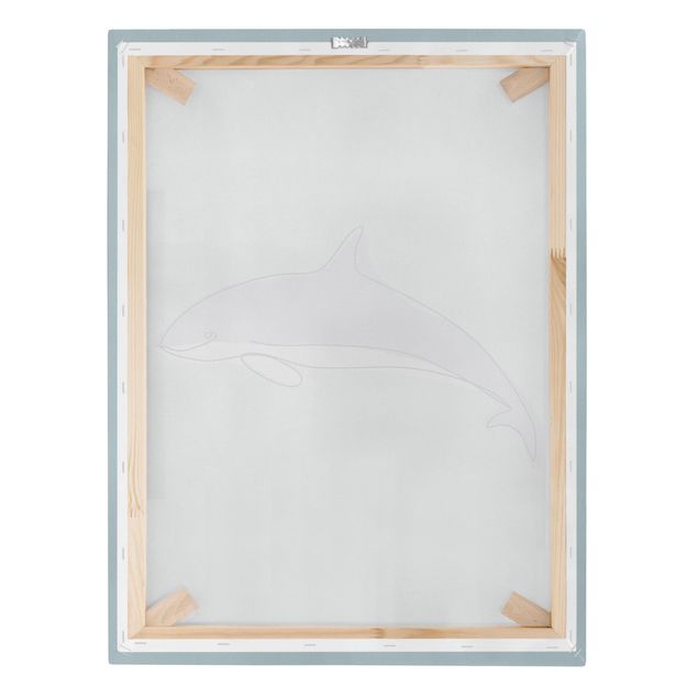 Cuadros animales Dolphin Line Art