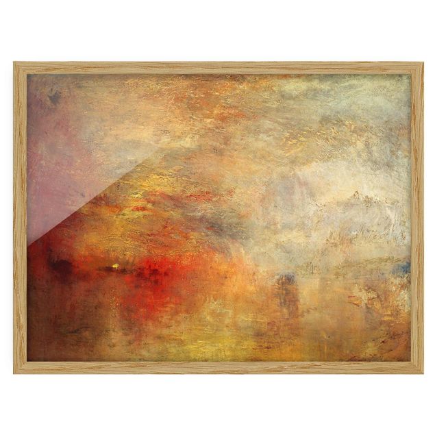 Láminas cuadros famosos Joseph Mallord William Turner - Sunset Over A Lake