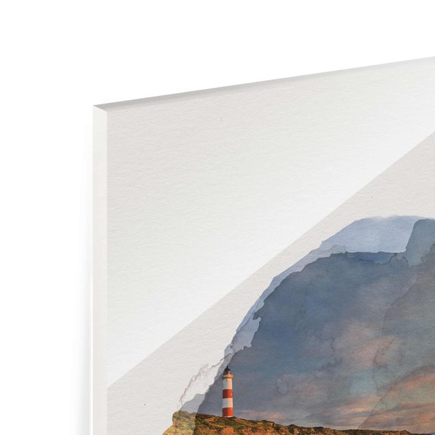 Cuadros de cristal paisajes WaterColours - Tarbat Ness Sea & Lighthouse At Sunset