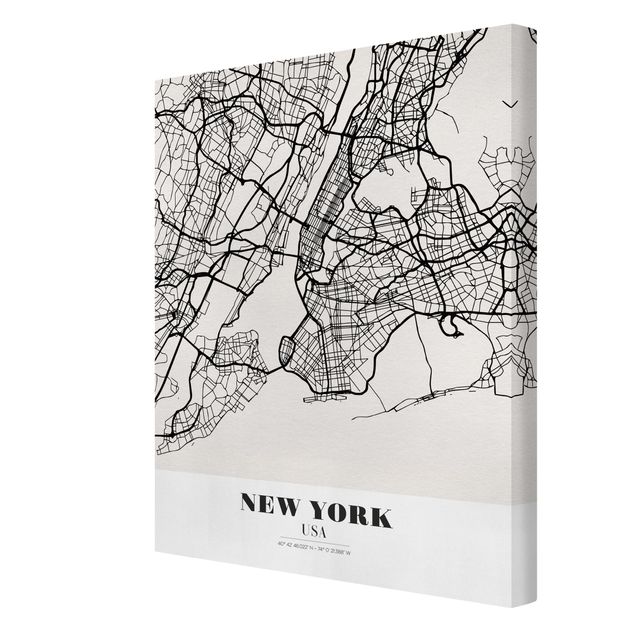 Cuadro de mapamundi New York City Map - Classic