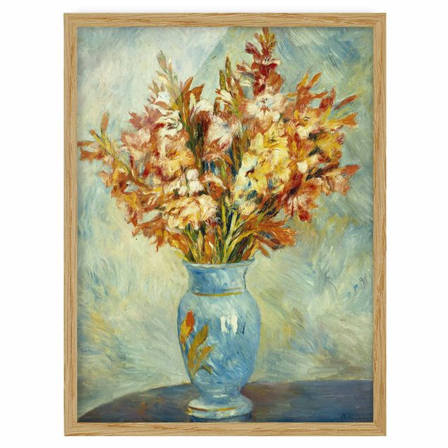 Reproducciones de cuadros Auguste Renoir - Gladiolas in a Blue Vase