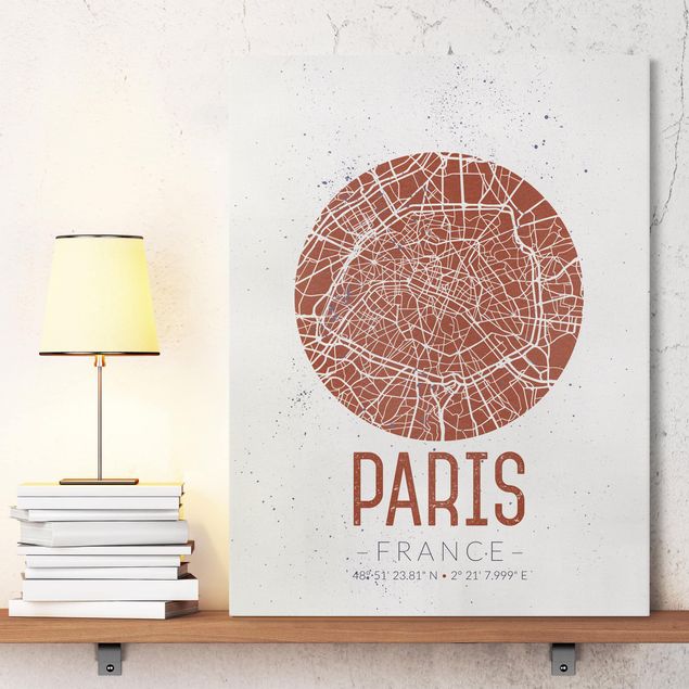 Decoración de cocinas City Map Paris - Retro