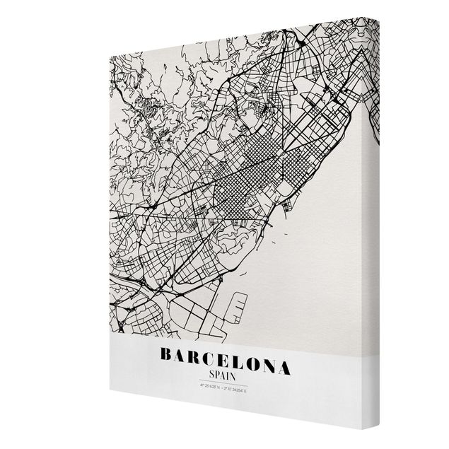 Cuadros Barcelona City Map - Classic