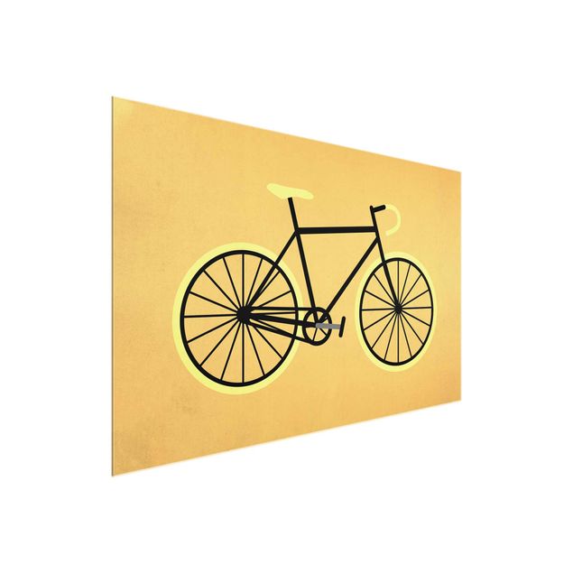 Cuadros amarillos Bicycle In Yellow