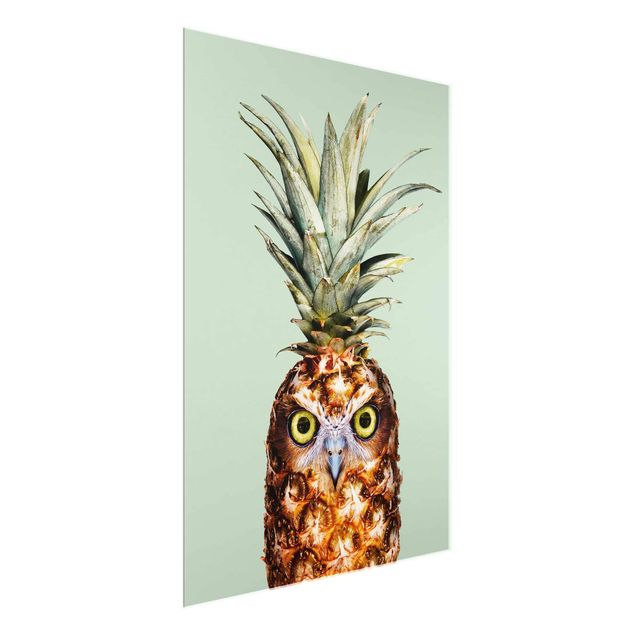 Cuadros de cristal animales Pineapple With Owl