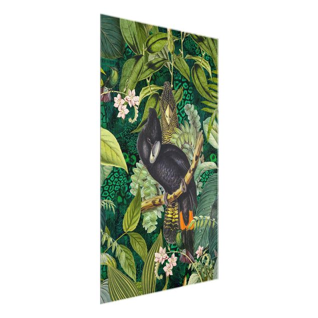 Cuadros de plantas naturales Colourful Collage - Cockatoos In The Jungle