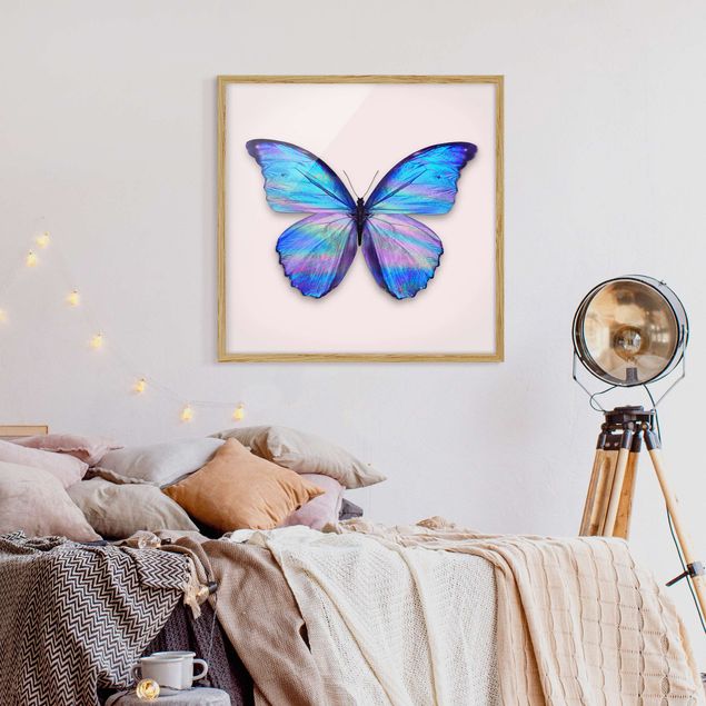Pósters enmarcados de cuadros famosos Holographic Butterfly