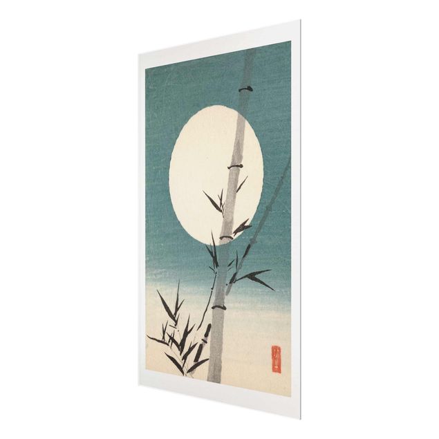 Cuadro retro Japanese Drawing Bamboo And Moon