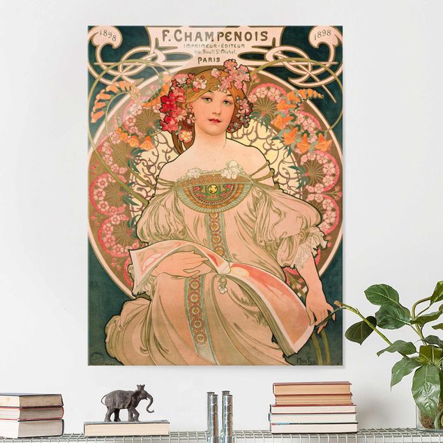 Cuadros naranjas Alfons Mucha - Poster For F. Champenois