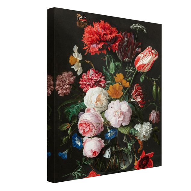 Cuadros en lienzo de flores Jan Davidsz De Heem - Still Life With Flowers In A Glass Vase