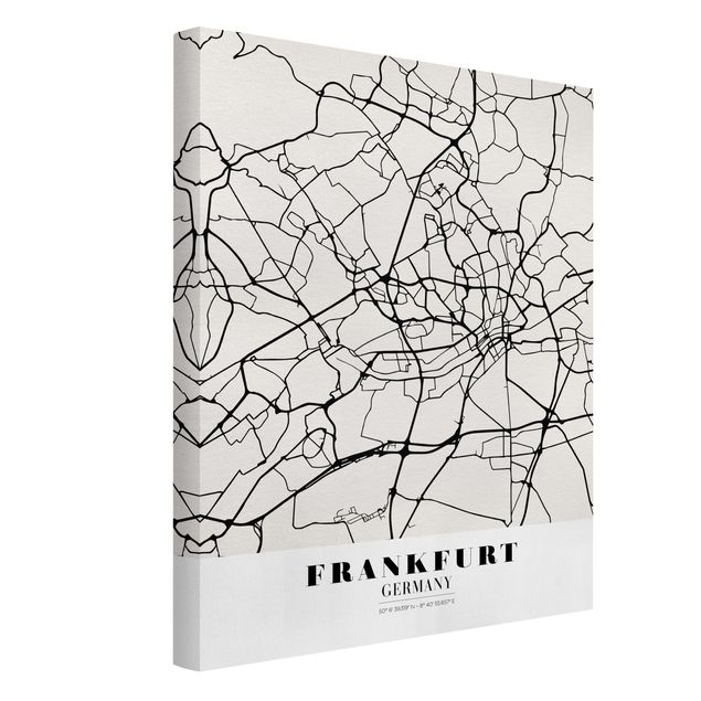 Cuadros mapamundi Frankfurt City City Map - Classical