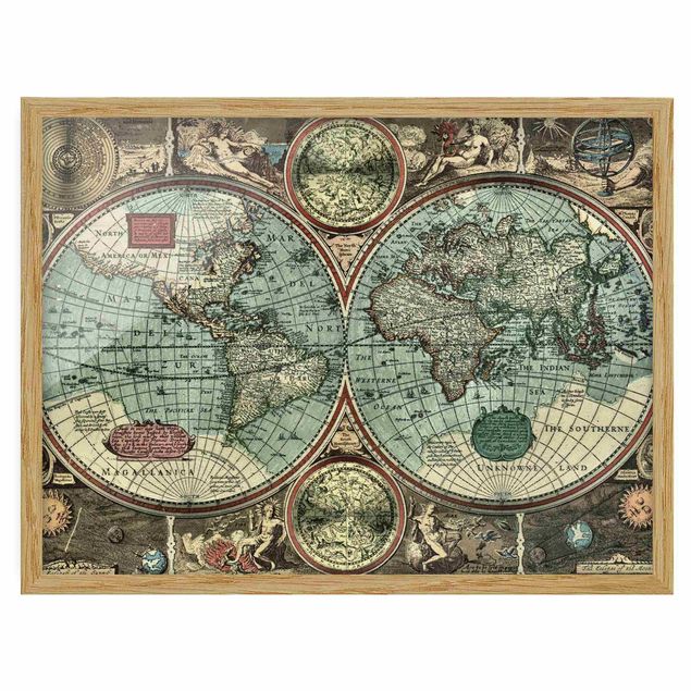 Cuadros mapamundi The Old World