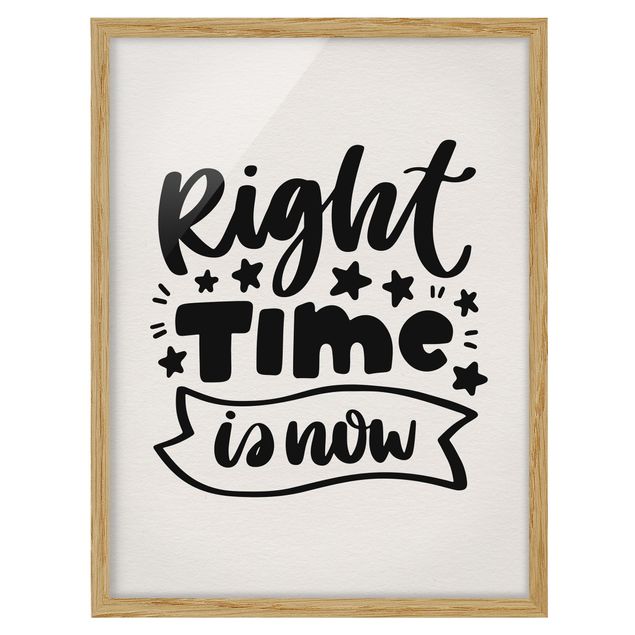 Cuadros frases Right Time Is Now