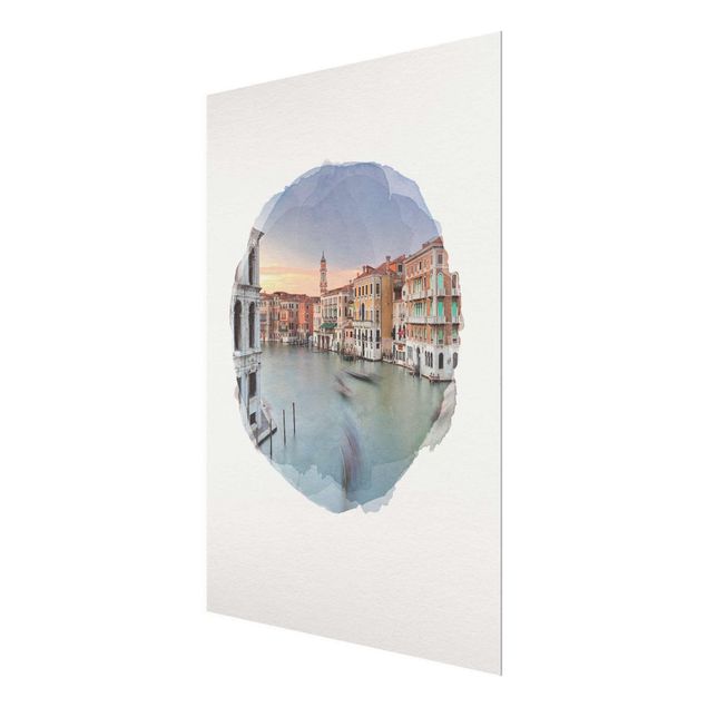 Cuadros modernos y elegantes WaterColours - Grand Canal View From The Rialto Bridge Venice