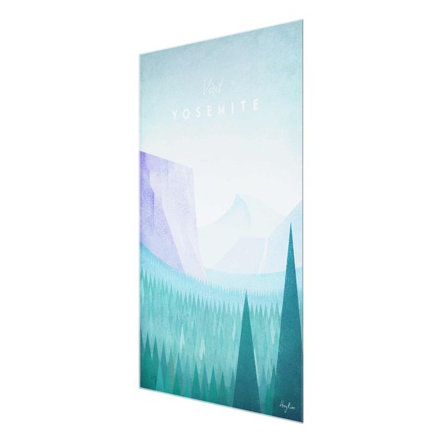 Cuadros de cristal arquitectura y skyline Travel Poster - Yosemite Park