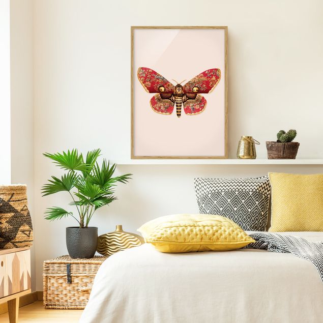 Pósters enmarcados de cuadros famosos Vintage Moth