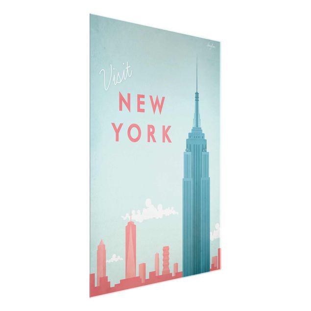 Cuadros de cristal arquitectura y skyline Travel Poster - New York