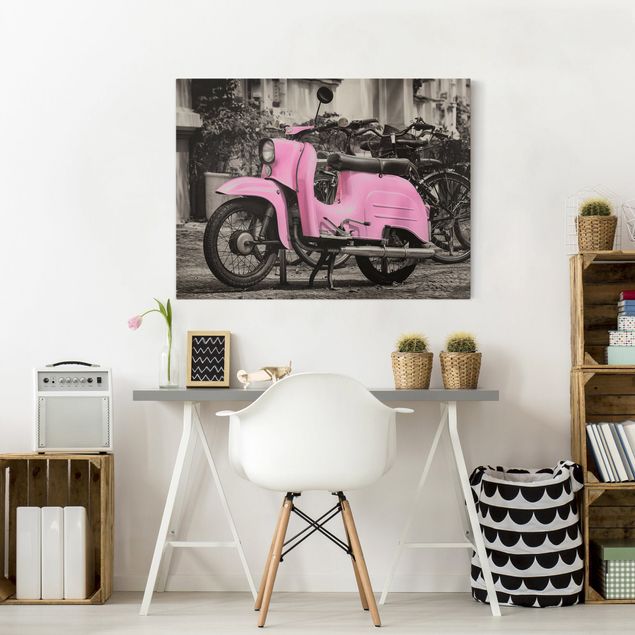 Lienzos de cuadros famosos Pink Scooter