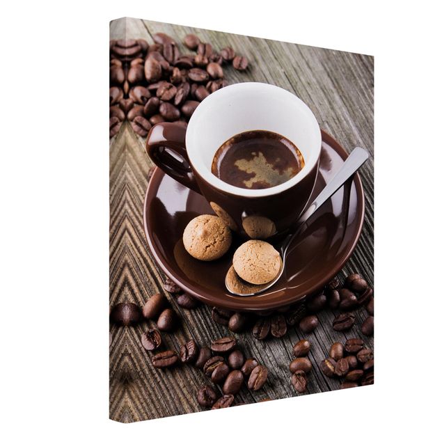 Lienzos de cuadros famosos Coffee Mugs With Coffee Beans
