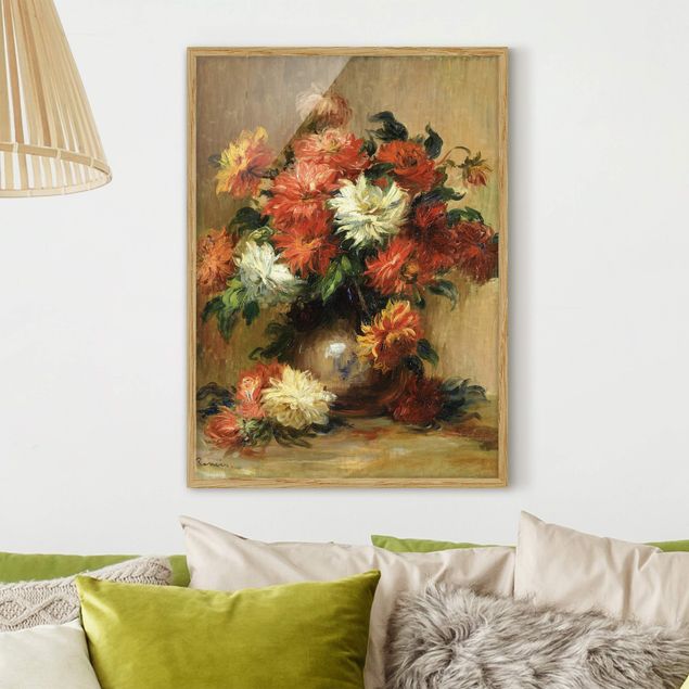 Decoración de cocinas Auguste Renoir - Still Life with Dahlias