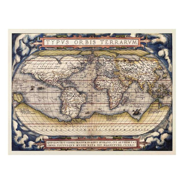 Cuadros decorativos Historic World Map Typus Orbis Terrarum