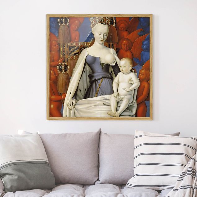 Pósters enmarcados de cuadros famosos Jean Fouquet - Madonna and Child