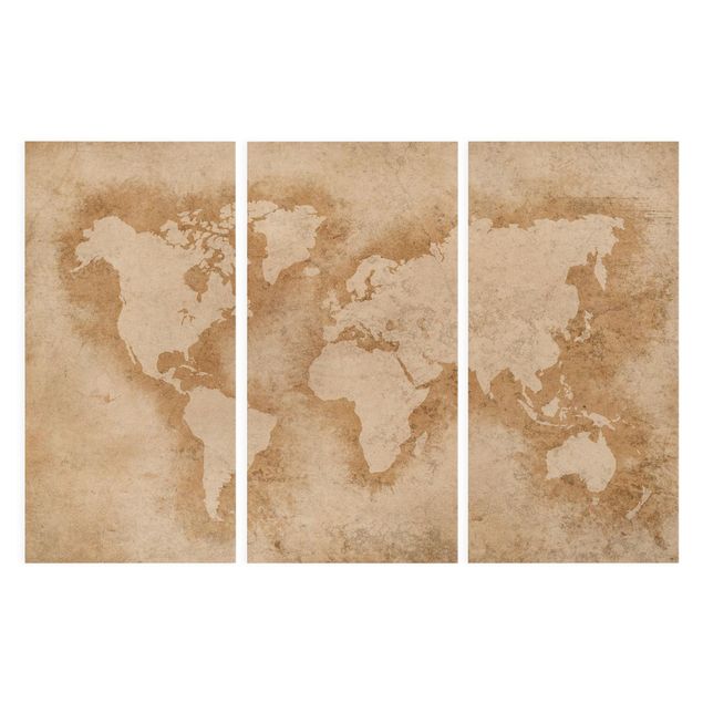 Cuadros Antique World Map