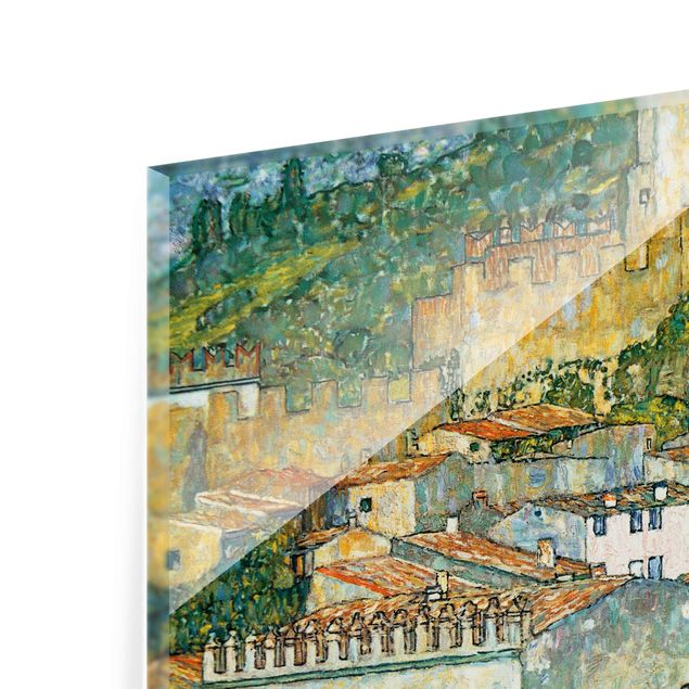 Cuadros de cristal arquitectura y skyline Gustav Klimt - Malcesine On Lake Garda