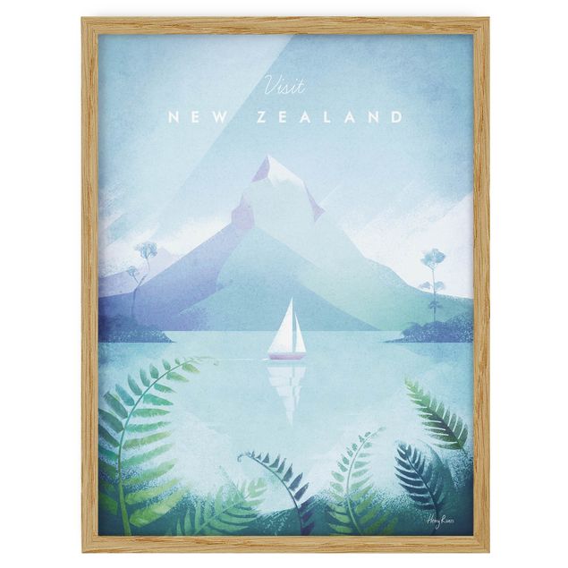 Cuadros de paisajes de montañas Travel Poster - New Zealand