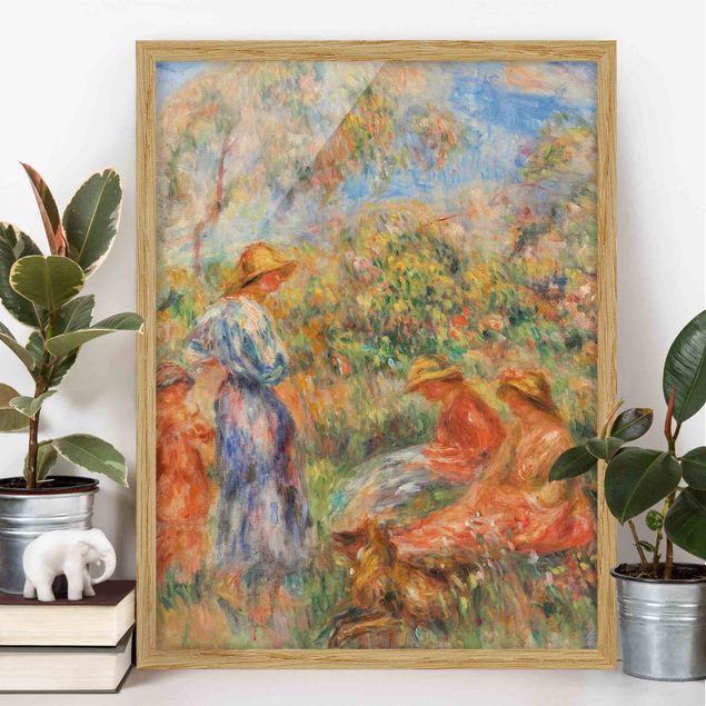 Decoración en la cocina Auguste Renoir - Three Women and Child in a Landscape