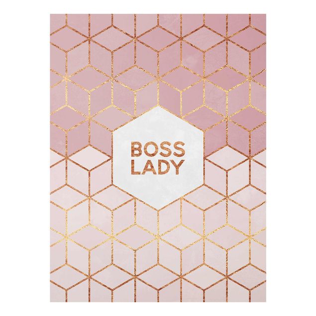 Láminas de cuadros famosos Boss Lady Hexagons Pink
